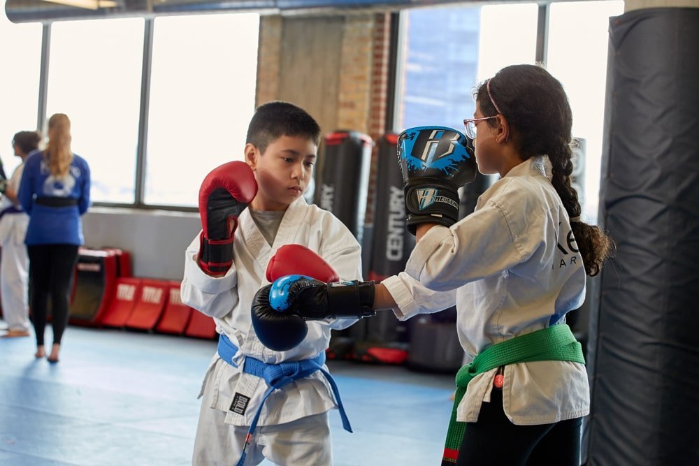 Kids martial arts boxing drills
