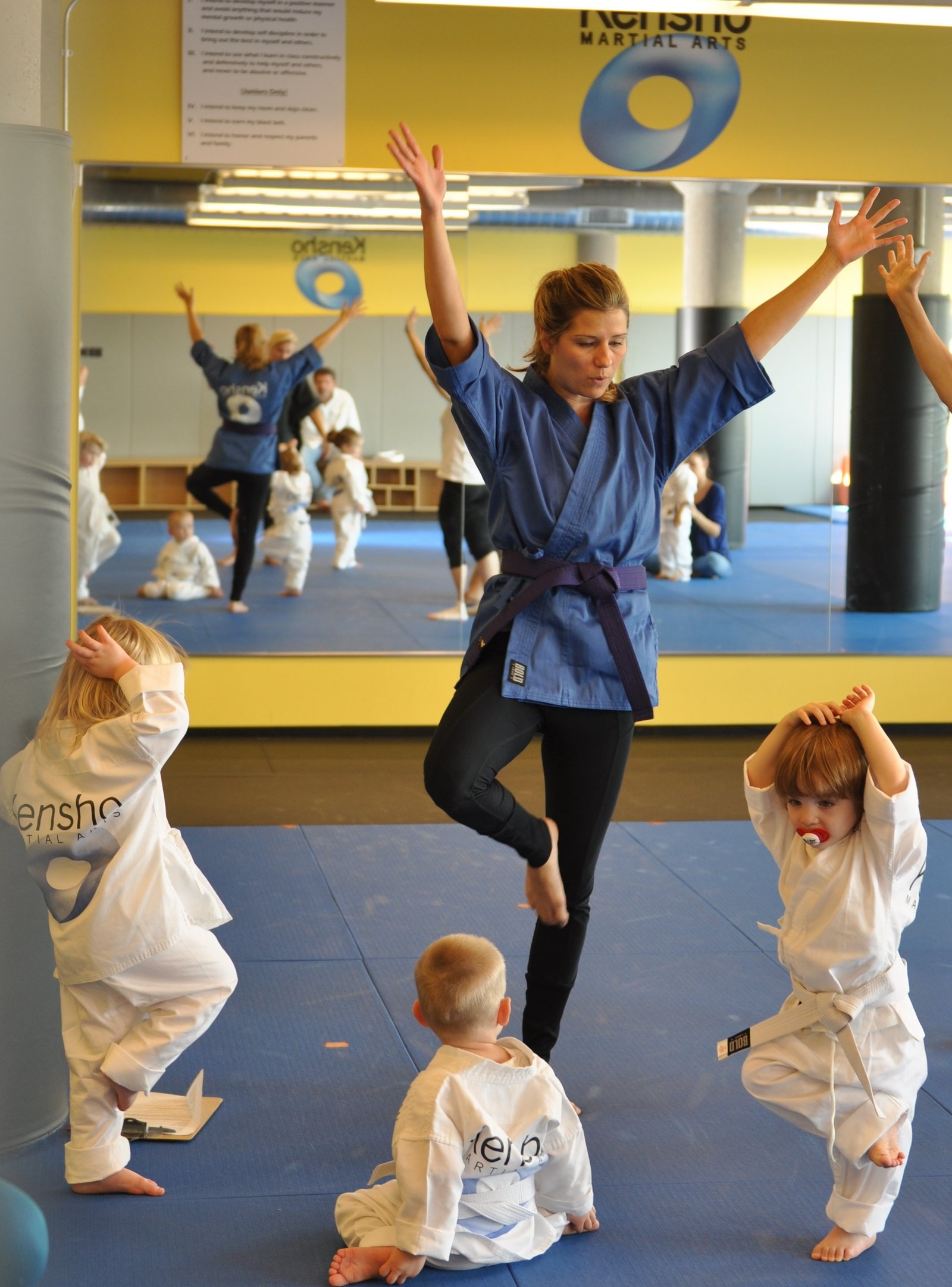 Toddler martial arts balance drills