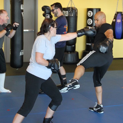 savate kick with a partner